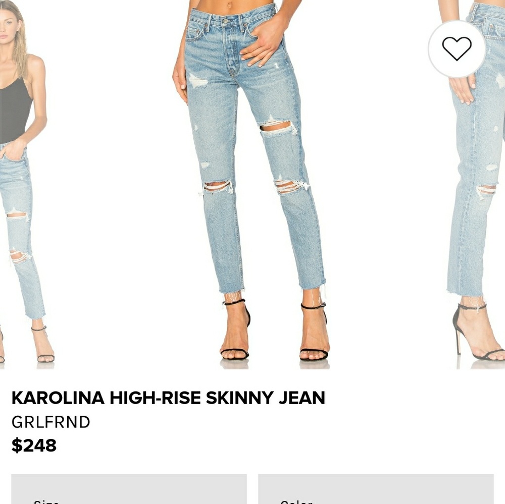 Petite Grlfrnd karolina high rise skinny 26